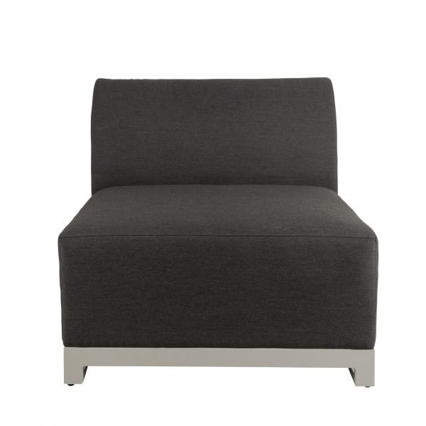 Del Mar Outdoor Sofa Chair Grey front scaled