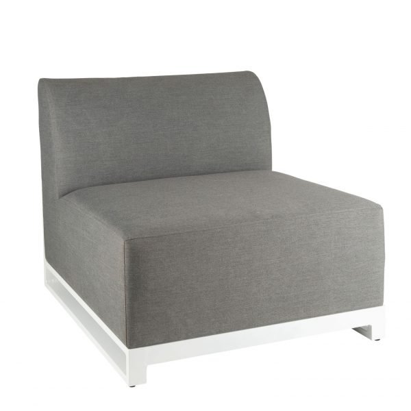 Del Mar Outdoor Sofa Chair White angle