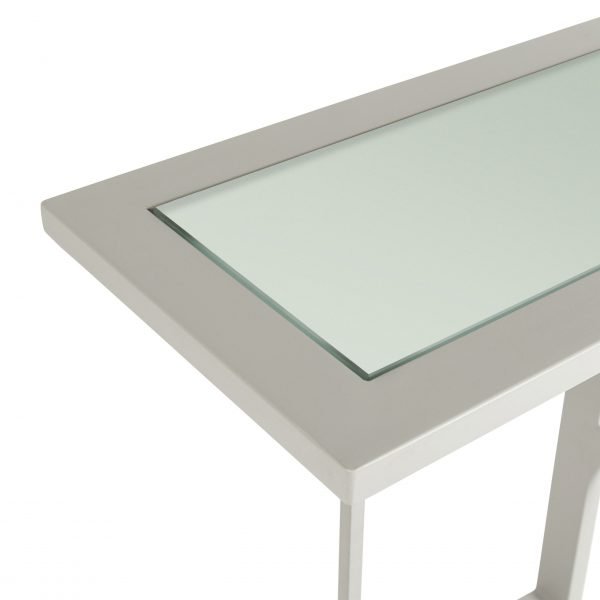 Del Mar Outdoor Sofa Table Grey Close scaled