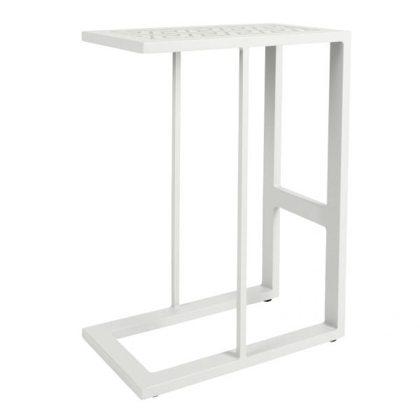 Del Mar Outdoor Sofa Table White Pattern