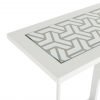 Del Mar Outdoor Sofa Table White Pattern close scaled