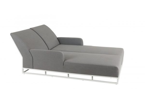 Del Mar Outdoor Sunlounger Set White joint scaled