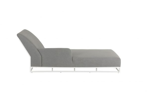Del Mar Outdoor Sunlounger Set White right