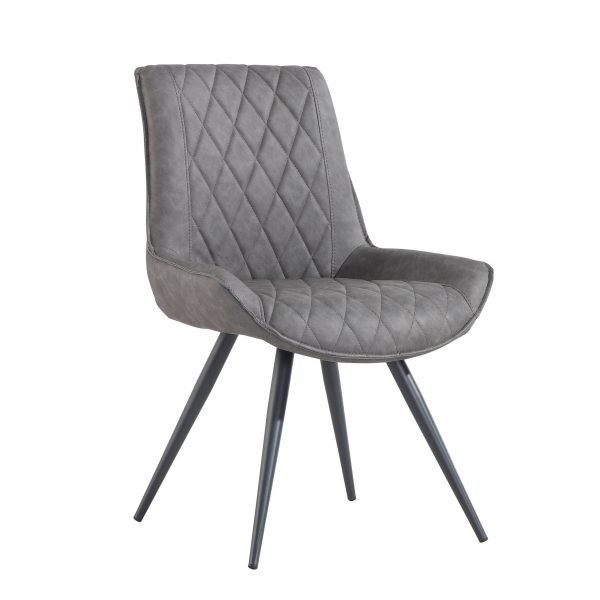 Diamond Cut Dining Chair Grey scaled