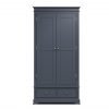 Marcel Midnight Grey 2 Door Wardrobe front scaled