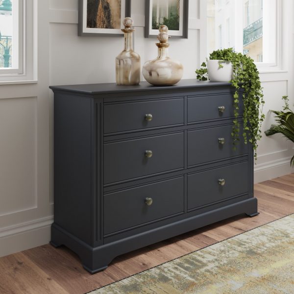 Marcel Midnight Grey 6 Drawer Chest scaled