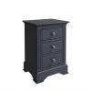 Marcel Midnight Grey Bedside Table Large white scaled