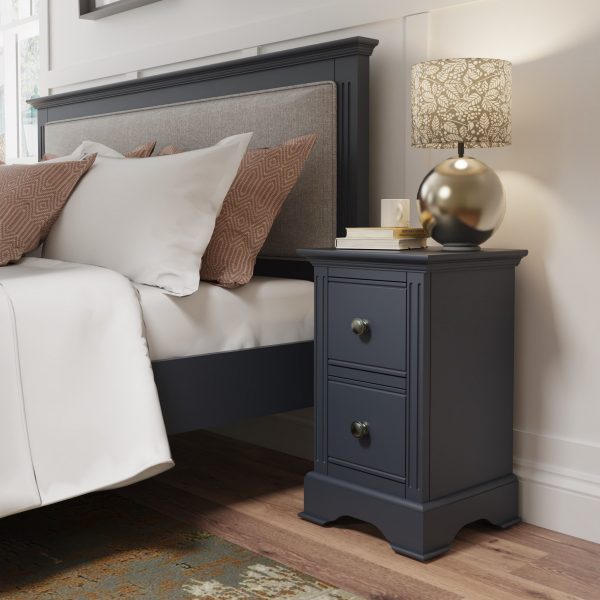 Marcel Midnight Grey Bedside Table scaled