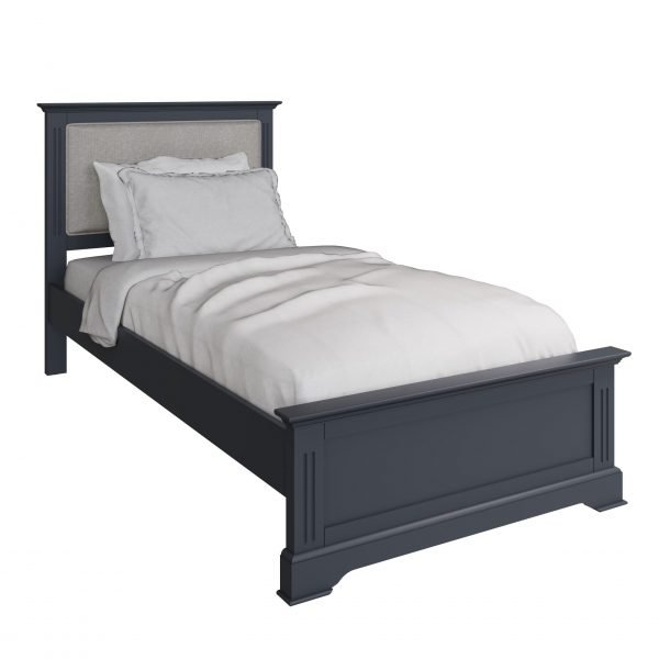 Marcel Midnight Grey Single Bed made scaled