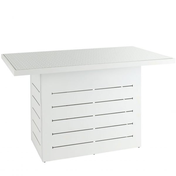 Santorini Outdoor Bar Table White Pattern Top scaled