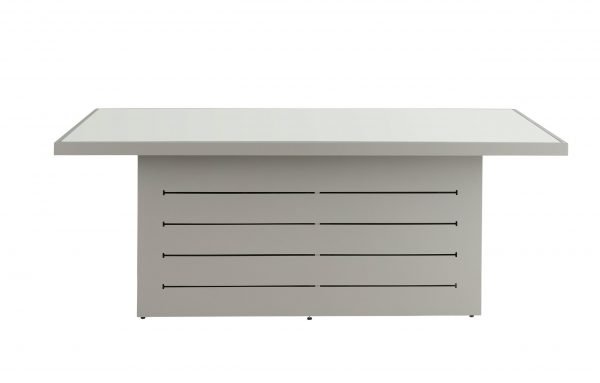 Santorini Outdoor Dining Table Grey front scaled