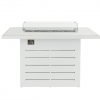 Santorini Outdoor Firepit Bar Table White front scaled
