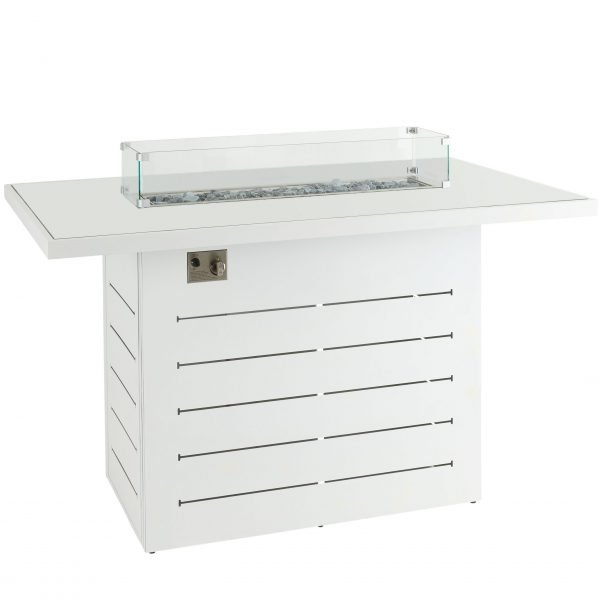 Santorini Outdoor Firepit Bar Table White scaled
