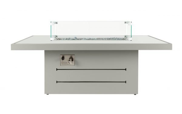 Santorini Outdoor Firepit Coffee Table Grey front scaled