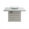 Santorini Square Firepit Dining Table Grey Pattern Top front scaled