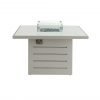 Santorini Square Firepit Dining Table Grey front scaled