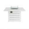 Santorini Square Firepit Dining Table White front scaled