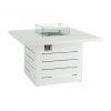 Santorini Square Firepit Dining Table White scaled