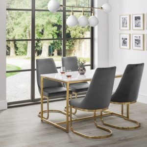 Scala Dining Table Gold life