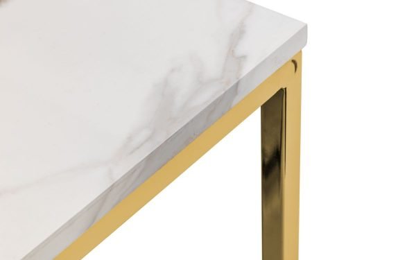 Scala Dining Table Gold side top