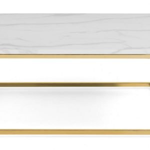 Scala Marble Top Coffee Table Gold front