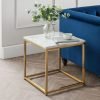 Scala Marble Top Lamp Table Gold