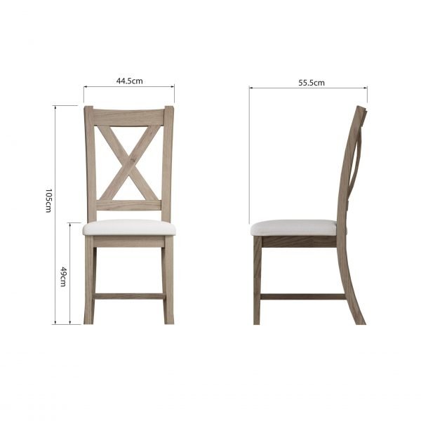Dallow Oak Crossed Back Chair dims scaled