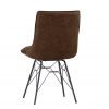 Studded Back Ornate Legged Dining Chair Brown back
