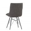 Studded Back Ornate Legged Dining Chair Grey back