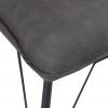 Studded Back Ornate Legged Dining Chair Grey edge