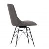 Studded Back Ornate Legged Dining Chair Grey side