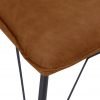 Studded Back Ornate Legged Dining Chair Tan edge