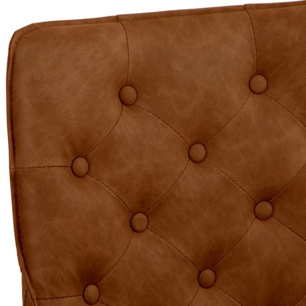 Studded Back Ornate Legged Dining Chair Tan top