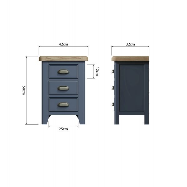 Blue Ryedale Bedside Cabinet