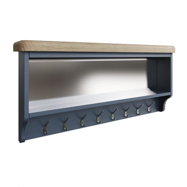 Blue Ryedale Coat Rack with Mirror