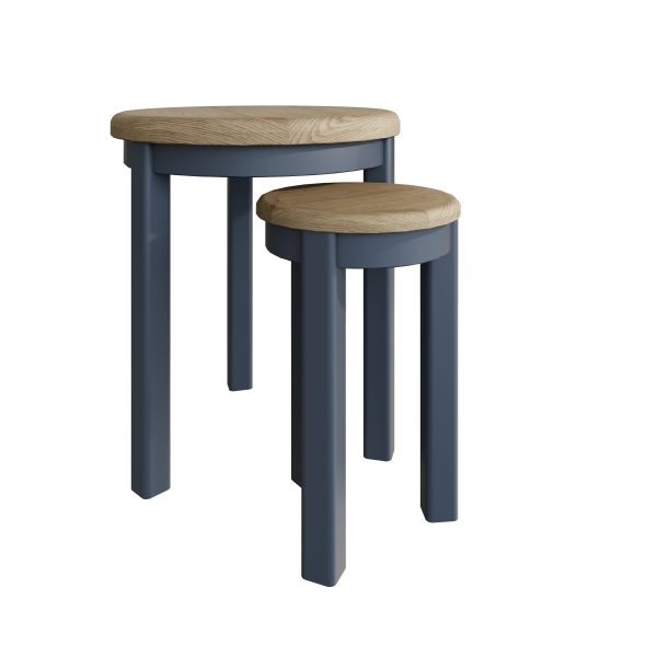 Blue Ryedale Round Nest of Tables