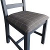 Blue Ryedale Upholstered Ladder Back Chair