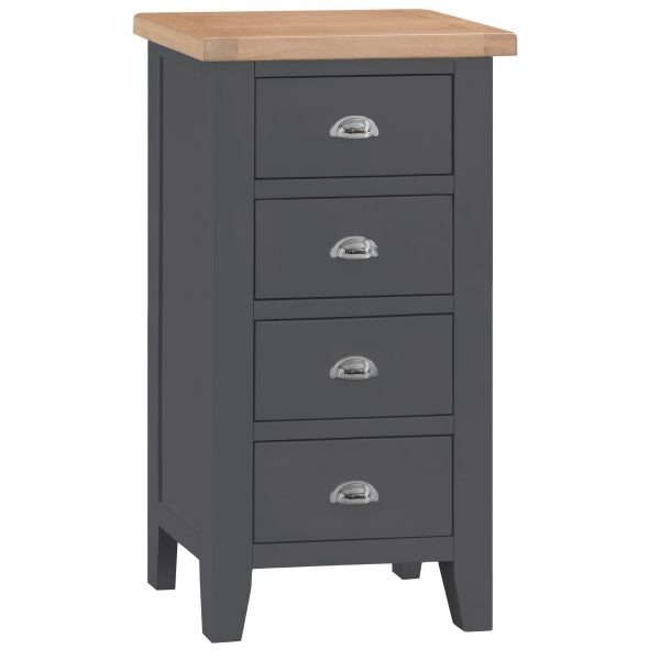 Brompton Painted Drawer Narrow Chest Charcoal