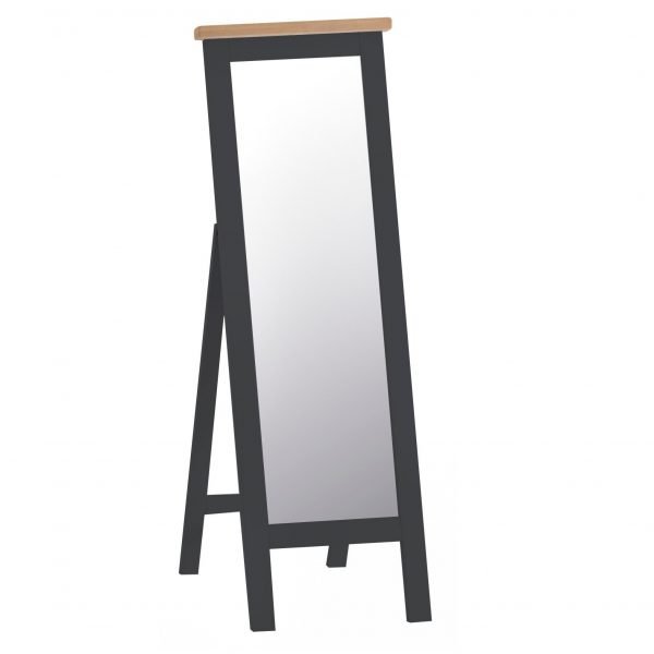 Brompton Painted Cheval Mirror Charcoal