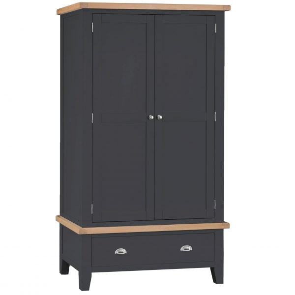 Brompton Painted Large Door Wardrobe Charcoal