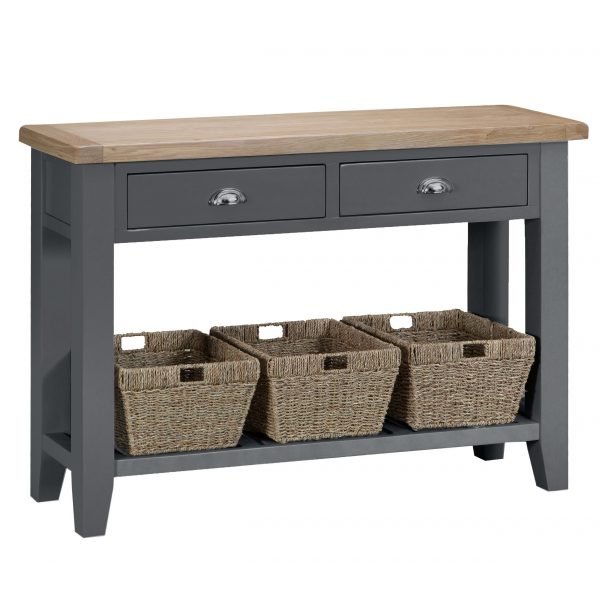 Brompton Painted Large Console Table Charcoal