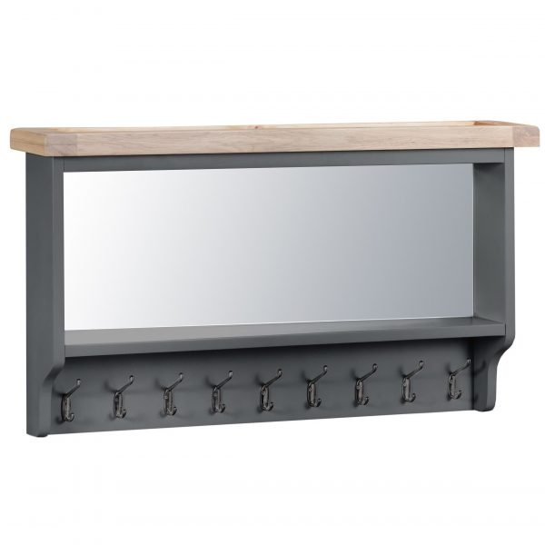 Brompton Painted Large Hall Bench Top Charcoal