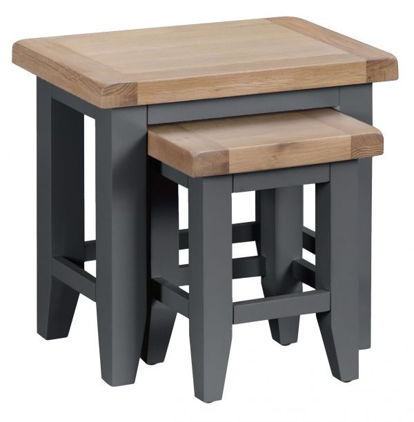 Brompton Painted Nest of Tables Charcoal