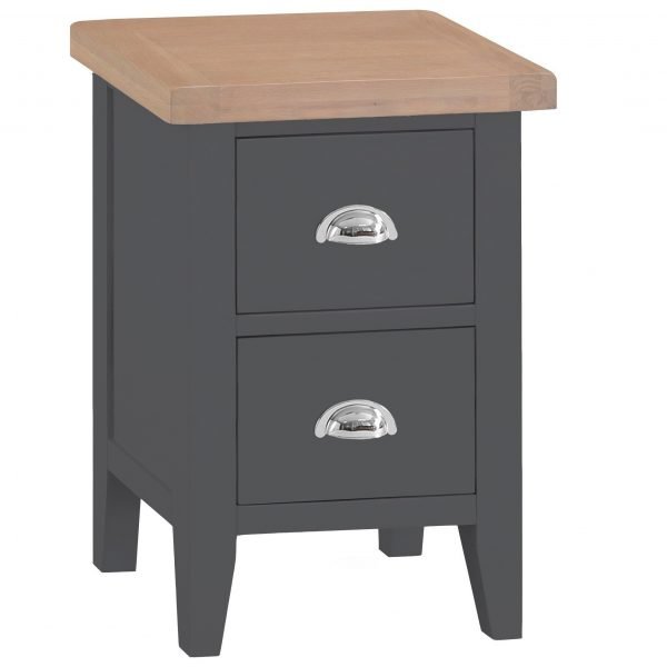Brompton Painted Small Bedside Cabinet Charcoal