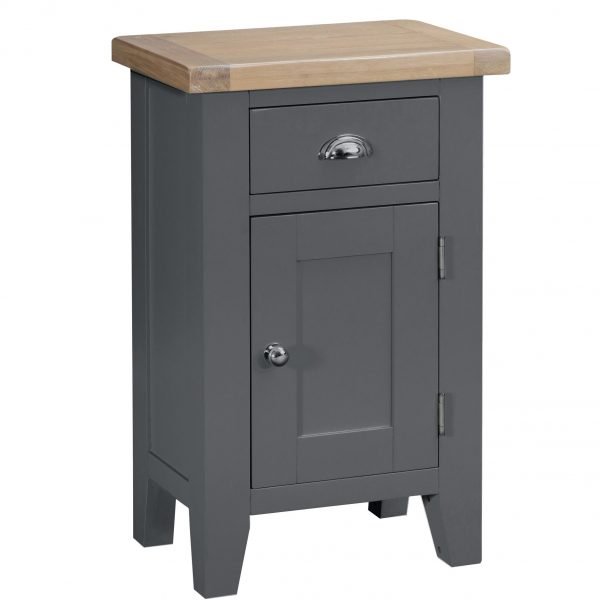 Brompton Painted Small Cupboard with Drawer Charcoal