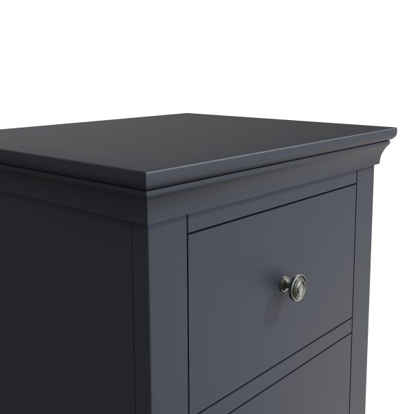 Midnight Grey Isabelle Drawer Bedside Table