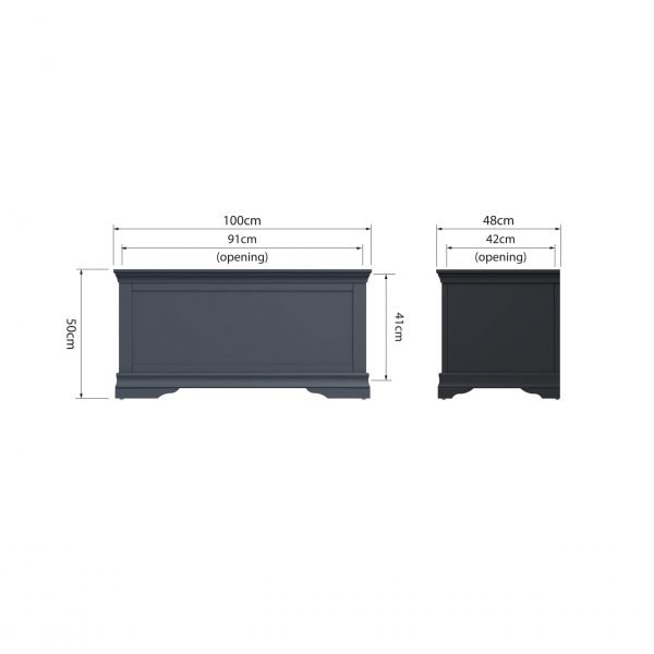 Midnight Grey Isabelle Blanket Box