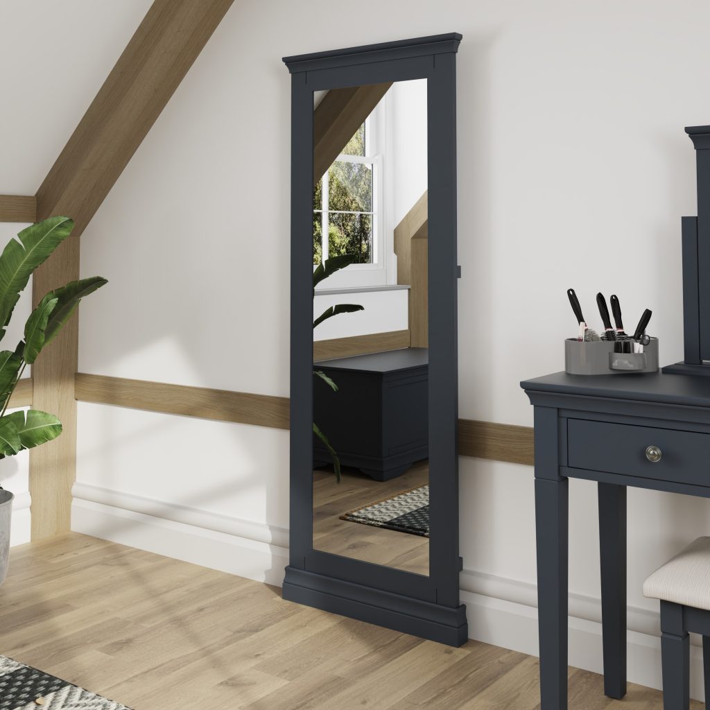Midnight Grey Isabelle Cheval Mirror