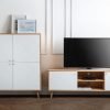 mortiz oak cabinet tv unit roomset