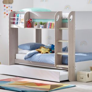 mars bunk taupe with underbed roomset